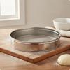 Round Flour Sifter Stackable Stainless Steel Easy to Clean Handheld Powder Sieve for Cooking