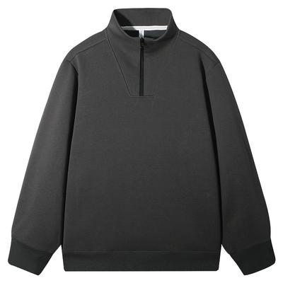 Half-zip Stand-up Collar Pullover Spring Autumn Sweatshirt for Men Long-sleeved Outer Wear Casual Bottoming Shirt T-shirt Top