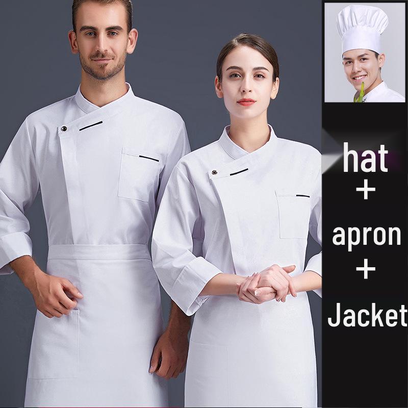 Unisex Fleece-Lined Chef Uniform: Cold-Proof Long Sleeve for Autumn/Winter - Ideal for Restaurants, Catering, Hotel, and Cake Shops.