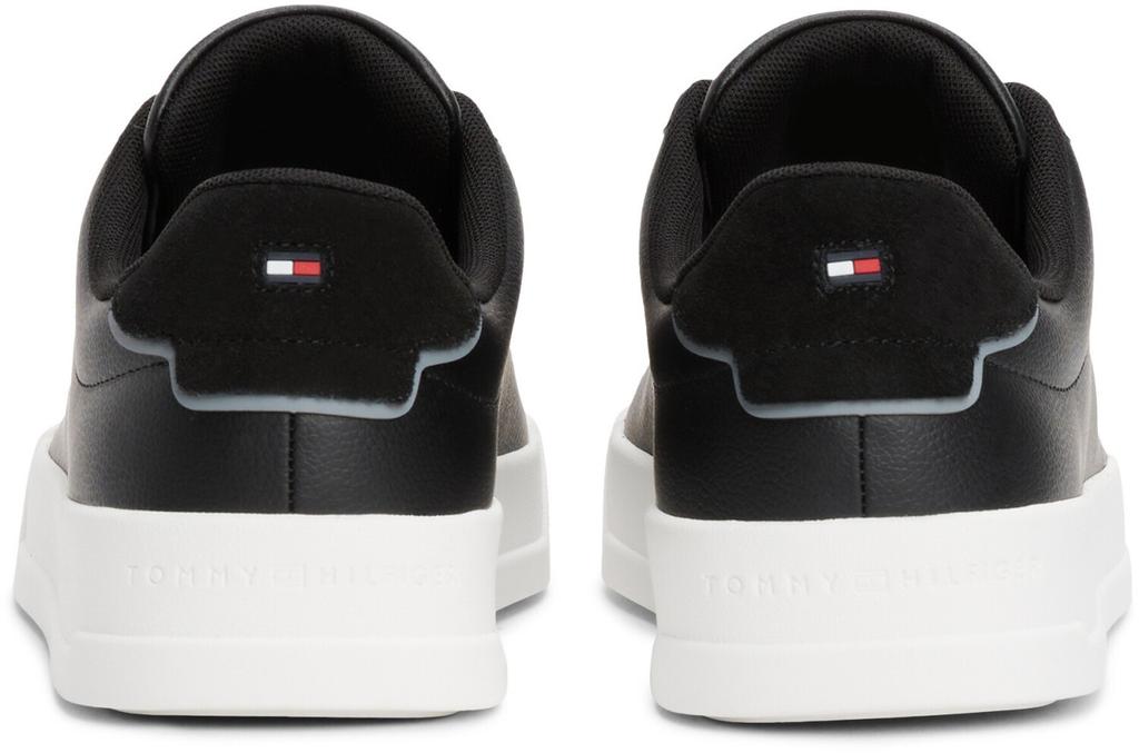 Sneakers Tommy Hilfiger TH Court LTH Detail Ess Court Ess Sneaker Black White