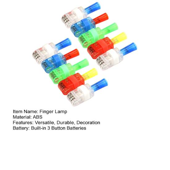10Pcs Finger Lamp Long-Lasting LED Projection Finger Light Toys Elastic Band