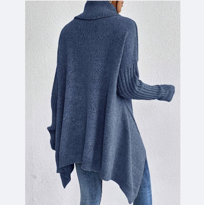 Neuer Damen-Casual-Pullover mit langen Ärmeln und hohem Kragen für Herbst und Winter