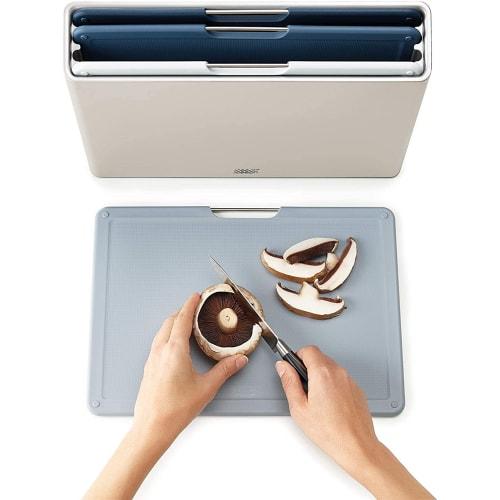 Joseph Joseph Folio Large Sky Cutting Board, Set of 4, Dishwasher Safe, Storage, Authentic Product, 60193