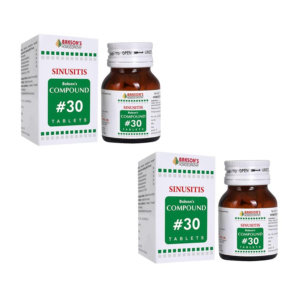 

Dr. Bakshi s BAKSON S HOMOEOPATHY Compound 30 Tablet (100 TABS X Pack of 2) for Nasal Congestion Relief