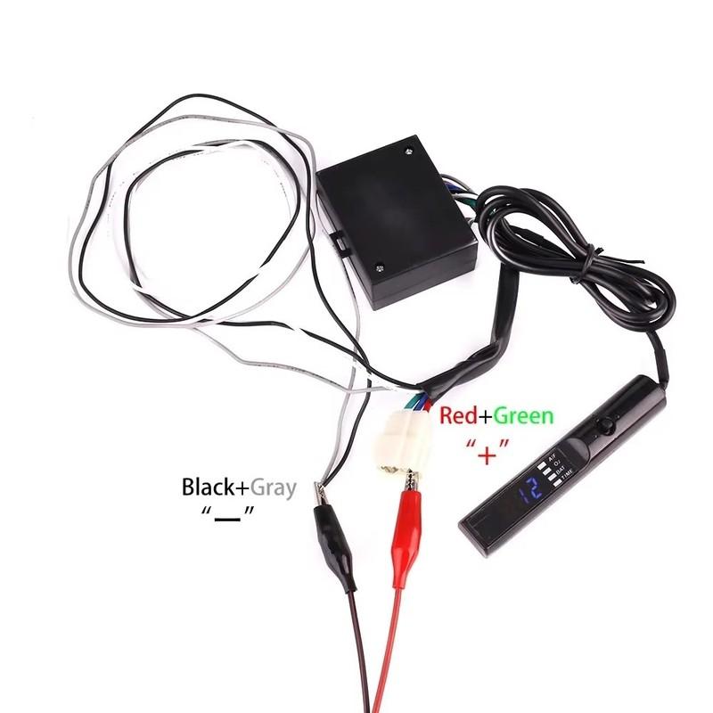 Universal Auto 12V Car Electronic Digital Turbo Timer Red / Blue LED Digital Display For Turbo & NA Black Pen Control