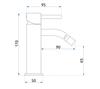 Bateria bidetowa lungo czarna metaliczna sku rea-b0665