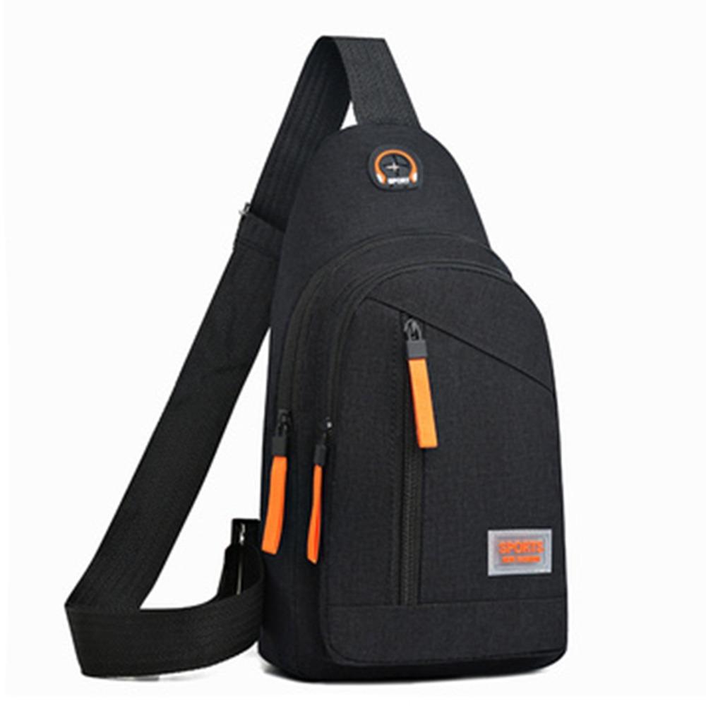 Casual Oxford Cloth Men Chest Bag Multifunctional Lightweight Crossbody Bag Large Capacity Waterproof Waist Bag чёрный
