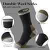 5 Pairs Merino Wool Socks Men's Wool Hiking Socks Soft Winter Warm Casual Crew Moisture-Wicking Socks for Indoors Outdoors