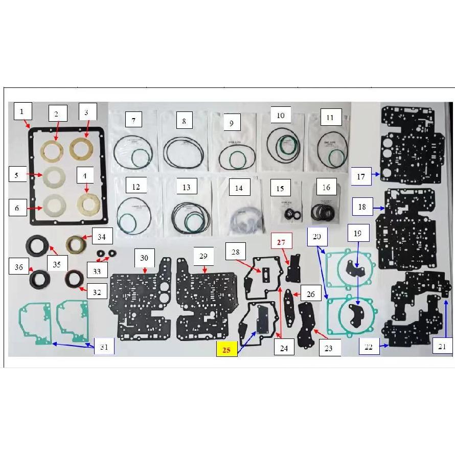 03-71 03-71LE 03-72L 03-71L Automatic Transmission Overhaul Kit 0371LE for KM148 V33 A42DL A43DL A44DL A45DL For TOYOTA CROWN