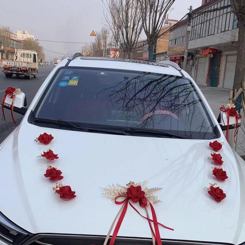 Wedding Car Decoration Set: Creative Floral Arrangement for Head Car