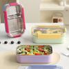 Thermal Insulation Divided Lunch Box 304 Stainless Steel Food Container Bento Box  For Meal Prep