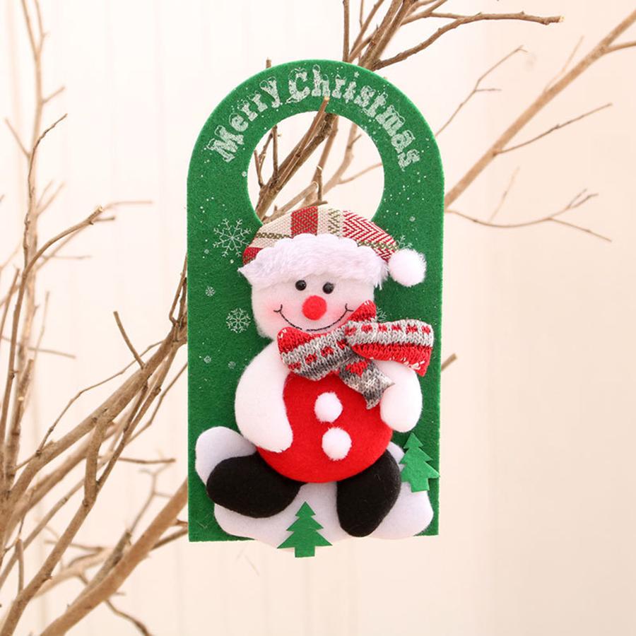 1/4PCS Christmas Decoration Nonwoven Cartoon Christmas Door Hanging Hotel Mall Window Decoration