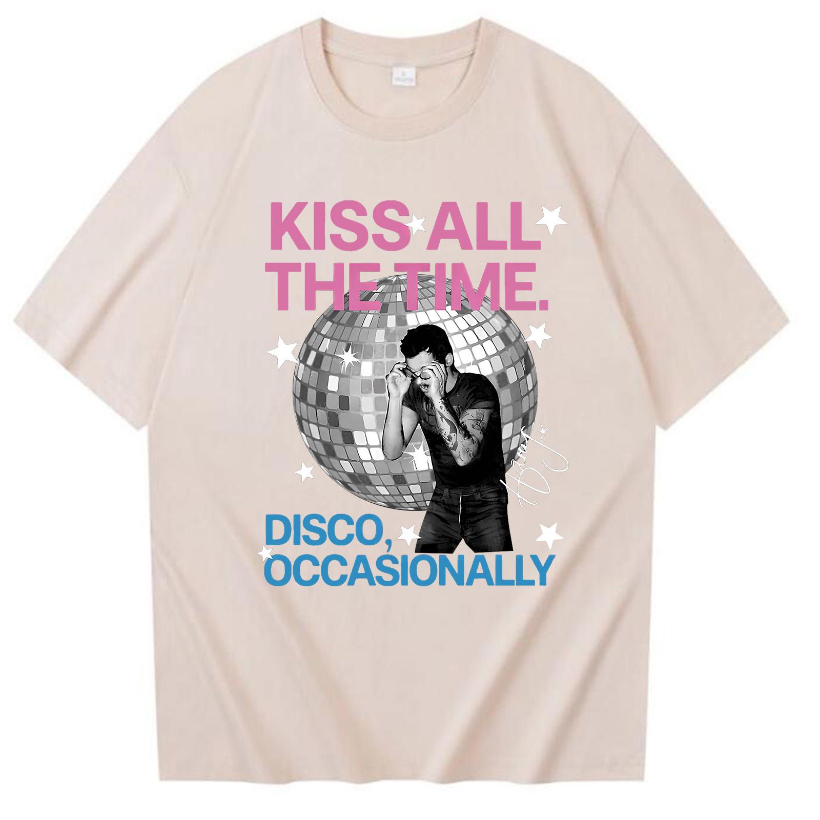 

2026 New Album Cover Kiss All The Time Disco 100Cotton Unisexs Short Sleeve Unisex Women Y2k Oversized Selling Popular Tshirt 4XL