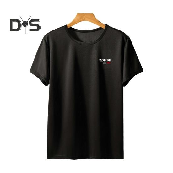 Summer Men Top Ice Silk Quick-drying Short Sleeves O Neck Loose Solid Color Thin Breathable Elastic Casual Pullover Daily Sport Top