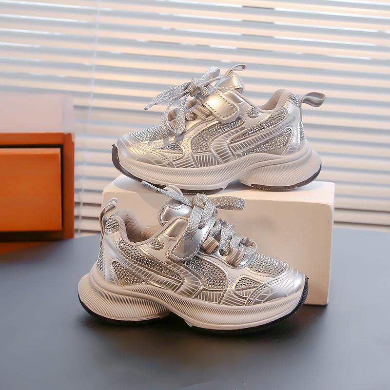 

Детские кроссовки для мальчиков, сетчатая дышащая повседневная обувь 26 серебряный