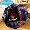Custom Name Umbrella Dragon's Fiery Warcraft Umbrella 8-Frame for Travel, Camping, Casual Lightweight Portable, Essential for Family Gifts