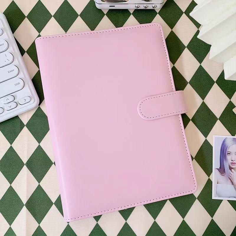 

A5 Ice Cream Color Korean Kpop Idol Card Holder Po Album Collect Book Pu Leather Folder Pocards Storage School Candle Supplies