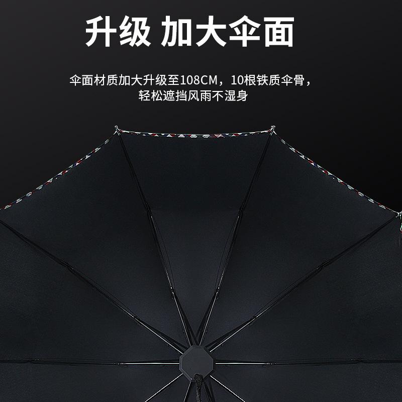 Manual umbrella men's double rainstorm umbrella outdoor reinforced windproof umbrella