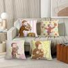 Cartoon Cute C-Curious G-George Pillow Case Office Cushions Suitable For Sofa Car Bedroom Decorative Cushion Cover