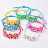Boho Plumeria Flower Bracelet for Women Polymer Clay Hawaiian Frangipani Charm Braided Rope Bracelets Summer Beach Jewelry Gift