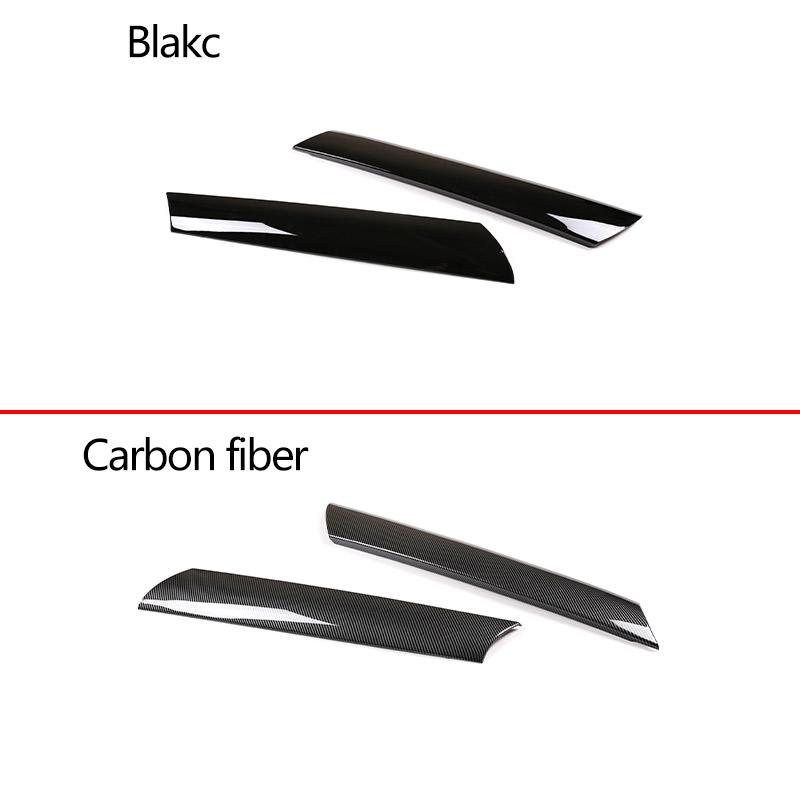 ABS Carbon Fiber/Black Car Exterior Front Windshield Glass A-Pillar Trim For Land Rover Defender 90 110 2020-24 Car Accessories