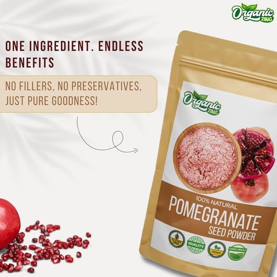 Bio Zing Natürliches Granatapfelkernpulver | Pflanzliches Superfood | Vegan, Glutenfrei, Erntefrisch | 227g (8 Unzen)