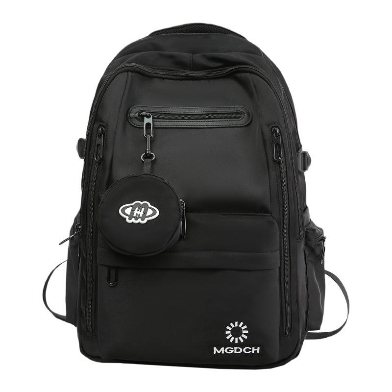 New High-value Solid Color Backpack, Couple Casual Simple and Lightweight Travel Large-capacity Backpack