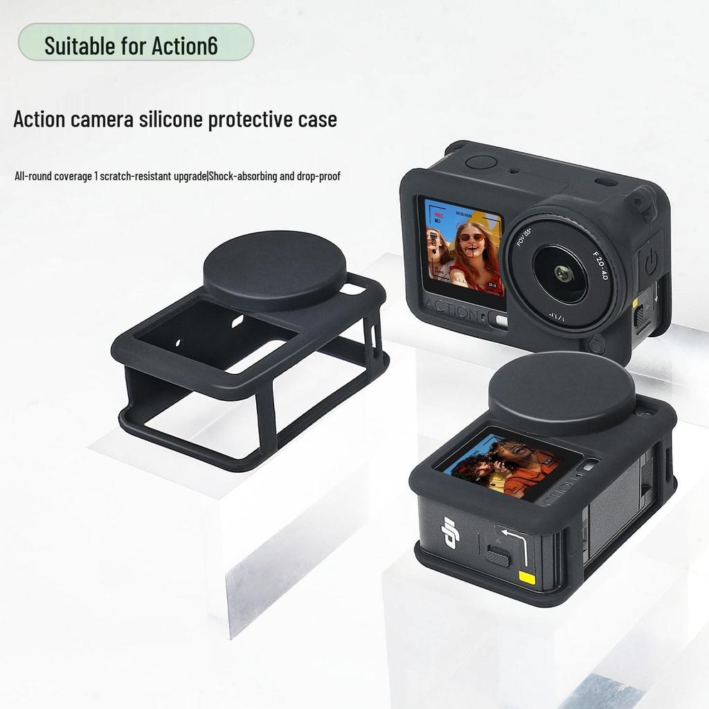 Qiye Silicone Protective Case for DJI Osmo Action 6 - Anti-Scratch, Drop-Proof Cover