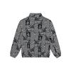 Vans Psychedelic Print Stand Collar Fleece Jacket Black White VN0A5H9T7TO