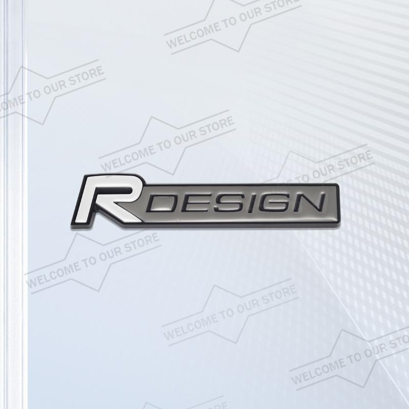 Car Styling Body Trunk 3D Metal R Design Emblem Grille Badge Stickers Decal For Volvo S60 S80 S90 XC90 XC60 XC40 V50 V70 V60 S40