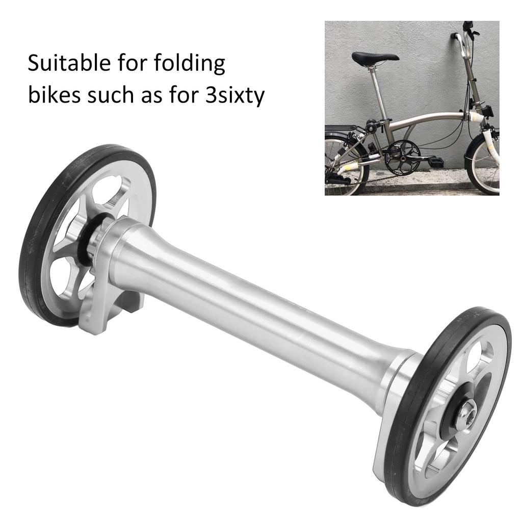 Barra di Estensione Ruota Facile Alta Resistenza Leggera Telescopica Pieghevole Barra di Estensione per Bici per Brompton 3sixtyArgento