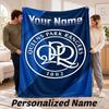 Queens Park Rangers FC Personalized Flannel Blanket Custom Name Text Soft Throw Blanket Home Decor