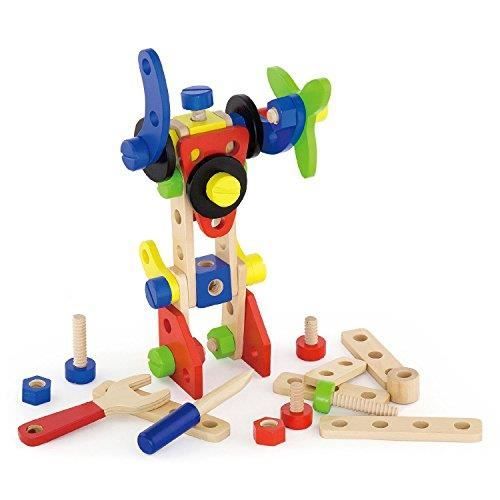 Jeu de Construction Viga Toys 50382 - 68 pcs - Enfant 3 ans - Mixte - Beige - Multicolore