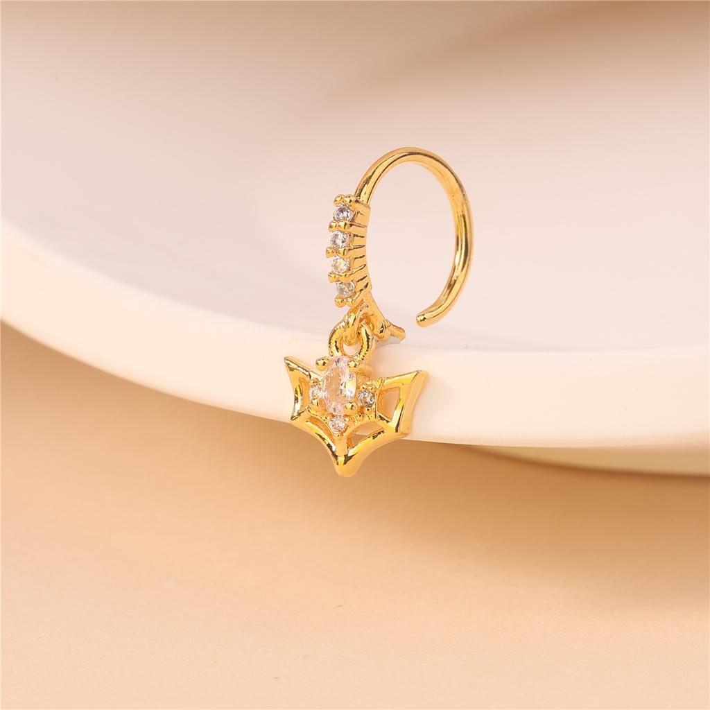 Halloween Skull Ghost Pumpkin Pendant Nose Ring Nose Piercing Jewelry Personality Niche Nose Spike Ring