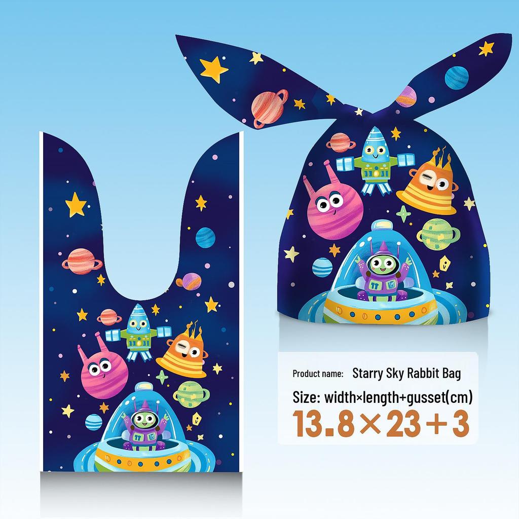 Children's Day Gift Bag: Snowflake Crisps, Snacks, Biscuits, Candy Rabbit Ear Packaging