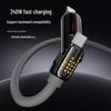 240W Fast Charge 2-in-2 Seven-Color LED Charging Cable for Apple & Android