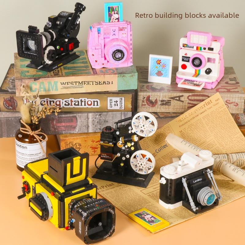Zhegao Creative Camera Polaroid Model Building Blocks - DIY Puzzle Toy Ornament