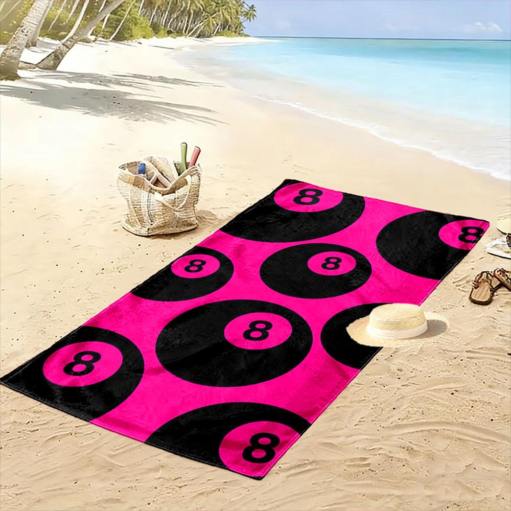 Bold cosmic eight splashes Print beach towel, quick drying, suitable for travel, outdoor sports, jogging, the beach and swimming, gift