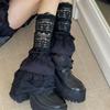 Women's Leg Warmer Fashion Ruffle Lace Leg Warmer Sheer Mesh Leg Socks Cute Sweet Boot Socks Cosplay Costumes Gift