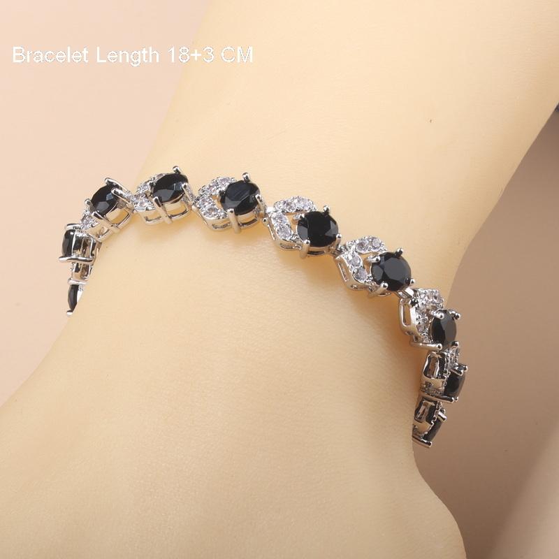 Fine Jewelry   Fashion Party Women Dress Accessories Cz Hoop Earrings Necklace Bracelet Adjustable Ring 5-Piece Sets
