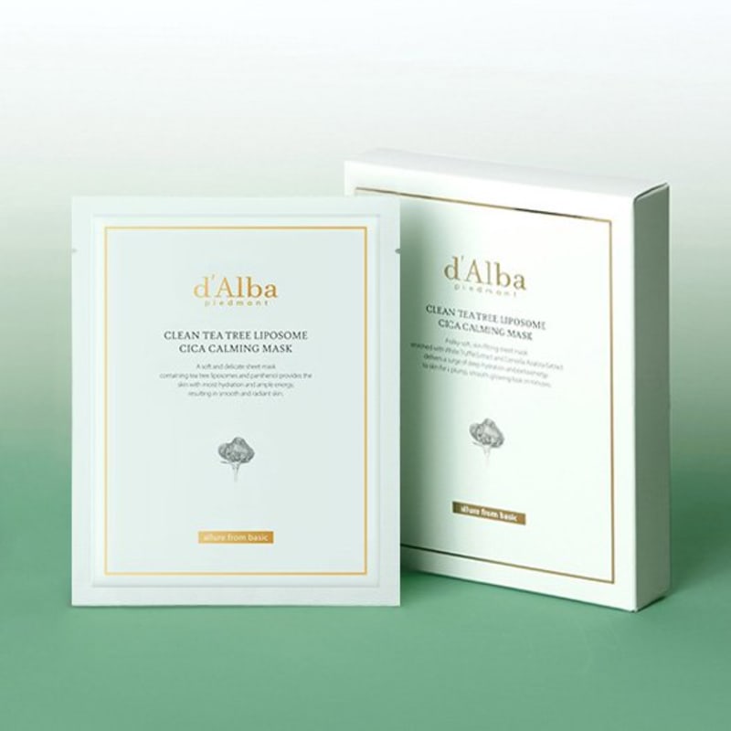 [Dalba] Clean Tea Tree Liposome Cica Calming Mask 1box (5 sheets)