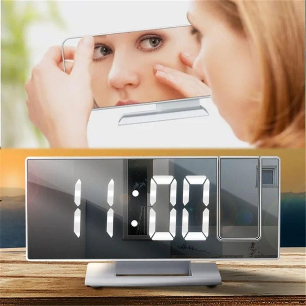 Temperature Display Projection Alarm Clock Backlight LED Alarm Clock  Wall Mount