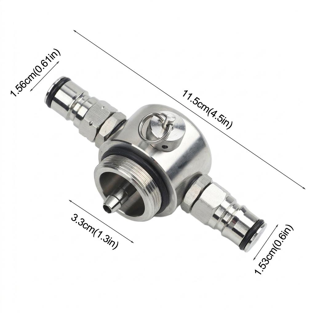 For Home Bar Tapping Slim Dual-Ball Lock Leak-proof Beer Dispenser Homebrew Keg Connector 45PSI Pressure Rating