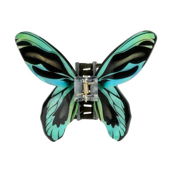 Women Hair Claw Colorful Imitation Butterflies Design Hair Clip Non-Slip Secure Grip Back Head Hair Clip Hair Accessories