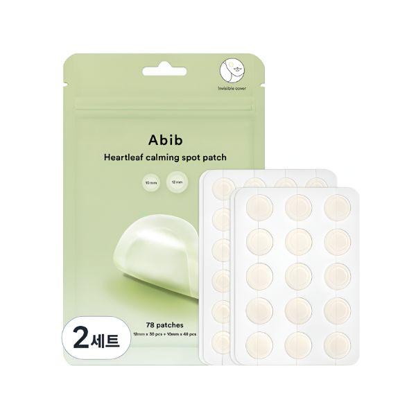 ABIB Heartleaf Calming Spot Patch Acne Care Hydrocolloid Patch 78 Patches (12mm 30 + 10mm 48)