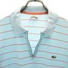 LACOSTE made in Japan Border Pattern Short sleeve Half zip Polo shirt Men's Used