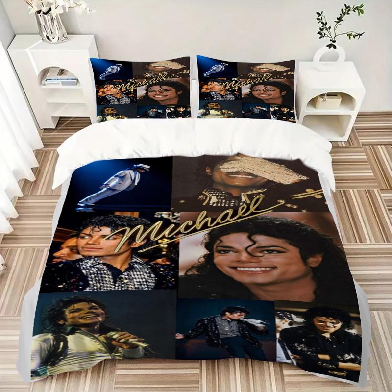 3Pcs Michael Jackson Collage Bedding Sets For All Sizes New 3D Printed Bed Cover Comforter Duvet Cover Pillowcase Bedroom Decoration