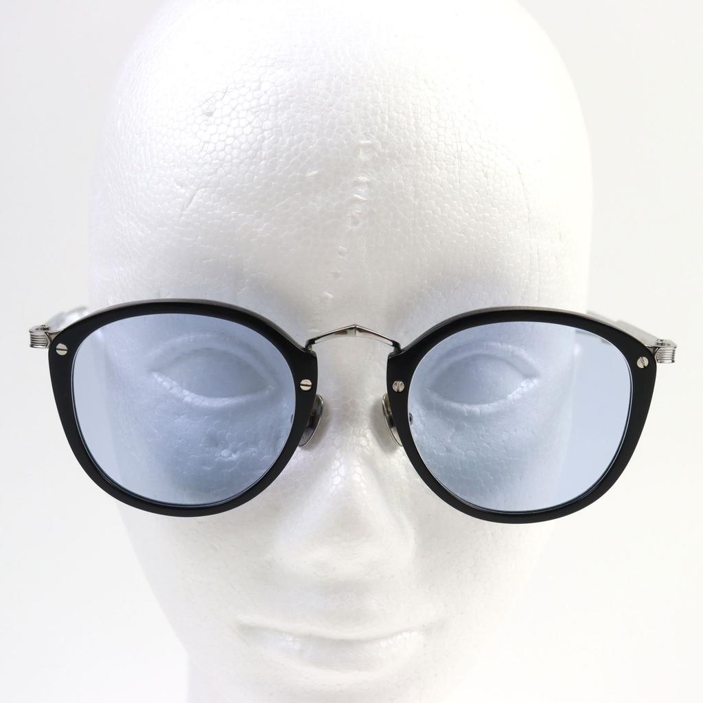 Excellent Cartier Sunglasses Signature C De Cartier Boston Shape Black Silver Men CT00200 Used