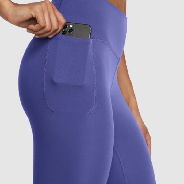 Under Armour Meridian Slim Fit Solid Color Elastic Waist Mid Rise Nine Point Sports Pants Women pants Carbon-Blue 1382525-561