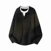 Knitted Lapel Sweater Slightly Wide Half-zip Jacket Casual Sweater Long Sleeves